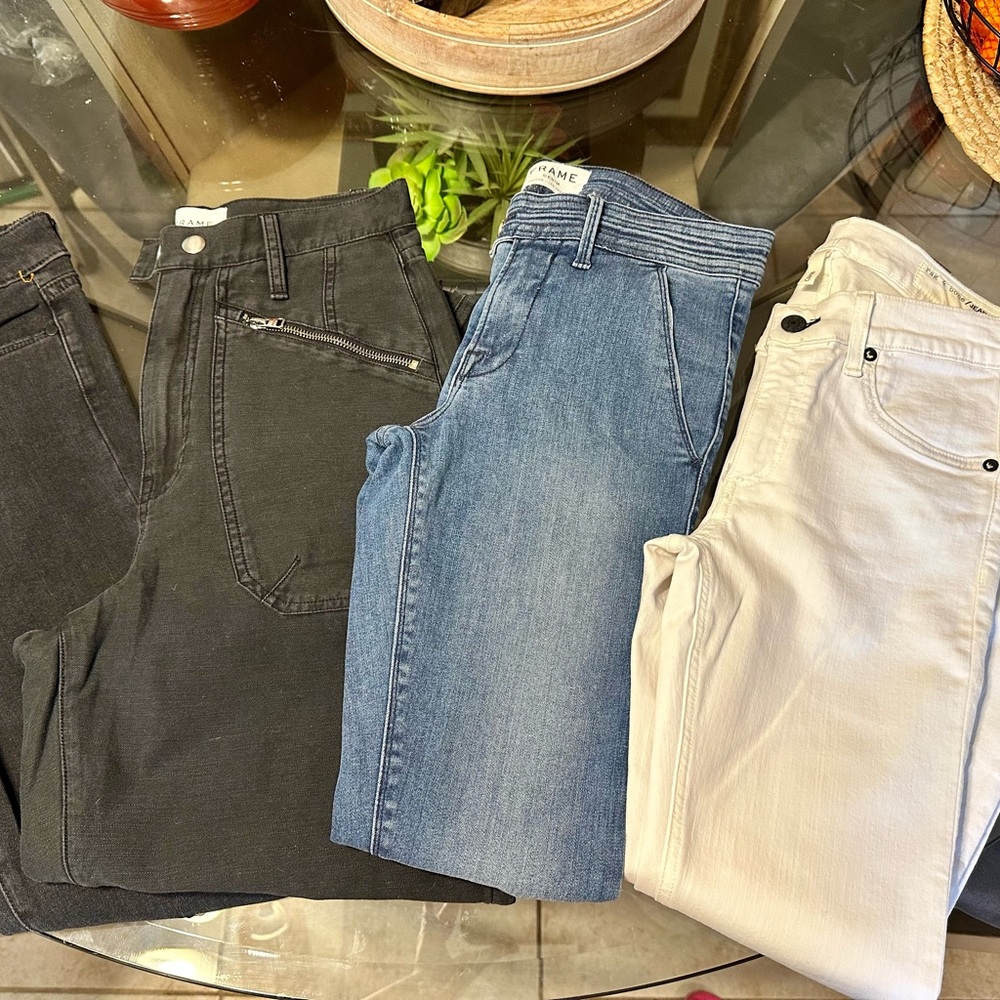 Bundle of 4 Name Brand Jeans, Rag & Bone, Frame, Paige